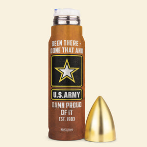 Veteran Bullet Tumbler - Custom Military Unit - I Do Have A DD-214, Military Boots Dogtag - Water Bottles - GoDuckee