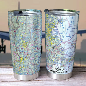 Personalized Aviation Tumbler, Gift For Airplane Lovers - Tumbler Cup - GoDuckee