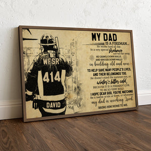 Personalized Firefighter Poster - Bring Him Home To Me - Vintage - Poster & Canvas - GoDuckee