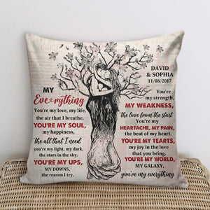 You're My World My Galaxy You're My Everything - Personalized Couple Pillow - Gift For Couple - Pillow - GoDuckee