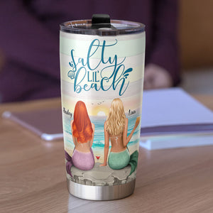 Salty Lil' Beach Personalized Tumbler Cup Gift For Friends - Tumbler Cup - GoDuckee