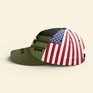 Veteran Personalized Classic Cap With Flag Pattern, Military Gift - Classic Cap - GoDuckee