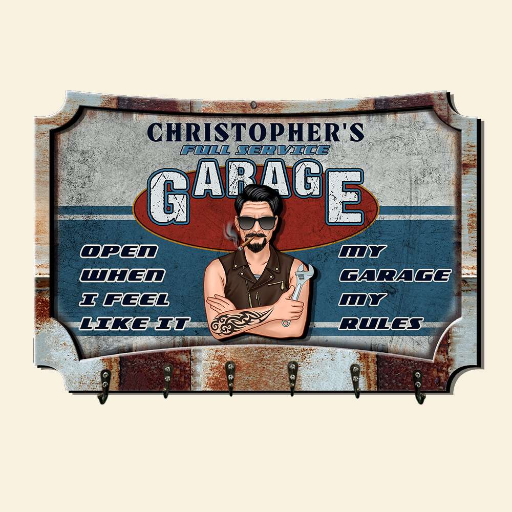 Open When I Feel Like It Personalized Mechanic Layers Wood Key Hanger - Wood Sign - GoDuckee