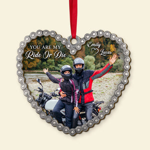 Riding Partners In Heart Custom Motorcycle Ornament, Christmas Tree Decor - Ornament - GoDuckee