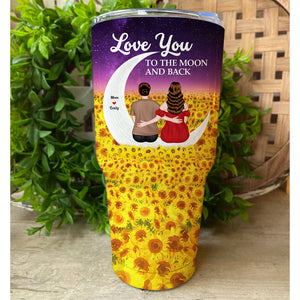 Love You To The Moon And Back- Gift For Mother- Tumbler Cup- Mother's Day Tumbler Cup - Drinkware - GoDuckee