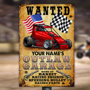 Home Of Bandit Racing Engines Personalized Dirt Track Racing Metal Sign Gift For Racing Lovers - Metal Wall Art - GoDuckee