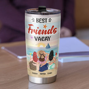 Best Friends Vacay Personalized Tumbler Cup Gift For Friends, Summer Gift - Tumbler Cup - GoDuckee