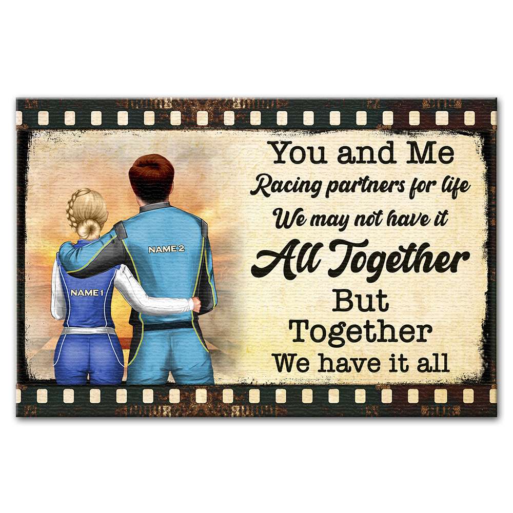 Personalized Racing Couple Poster - You and Me, Together We Have It - Film Frame - Poster & Canvas - GoDuckee