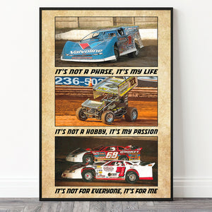 It's Not A Hobby It's My Passion Personalized Dirt Track Racing Car Canvas Print Gift For Racing Lovers - Poster & Canvas - GoDuckee