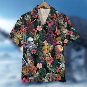 S. W. Hawaiian Shirt - Chibi S. W. Characters Pattern - Hawaiian Shirts - GoDuckee
