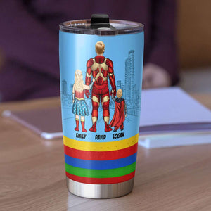 Dad Every hero Needs Sidekicks, Personalized 30oz Tumbler Cup - Drinkware - GoDuckee