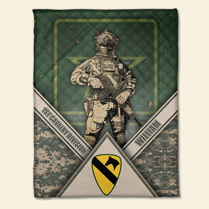 Custom Insignia, Name, Branch Military Blanket - Gift For Veterans And Military Members - Blanket - GoDuckee