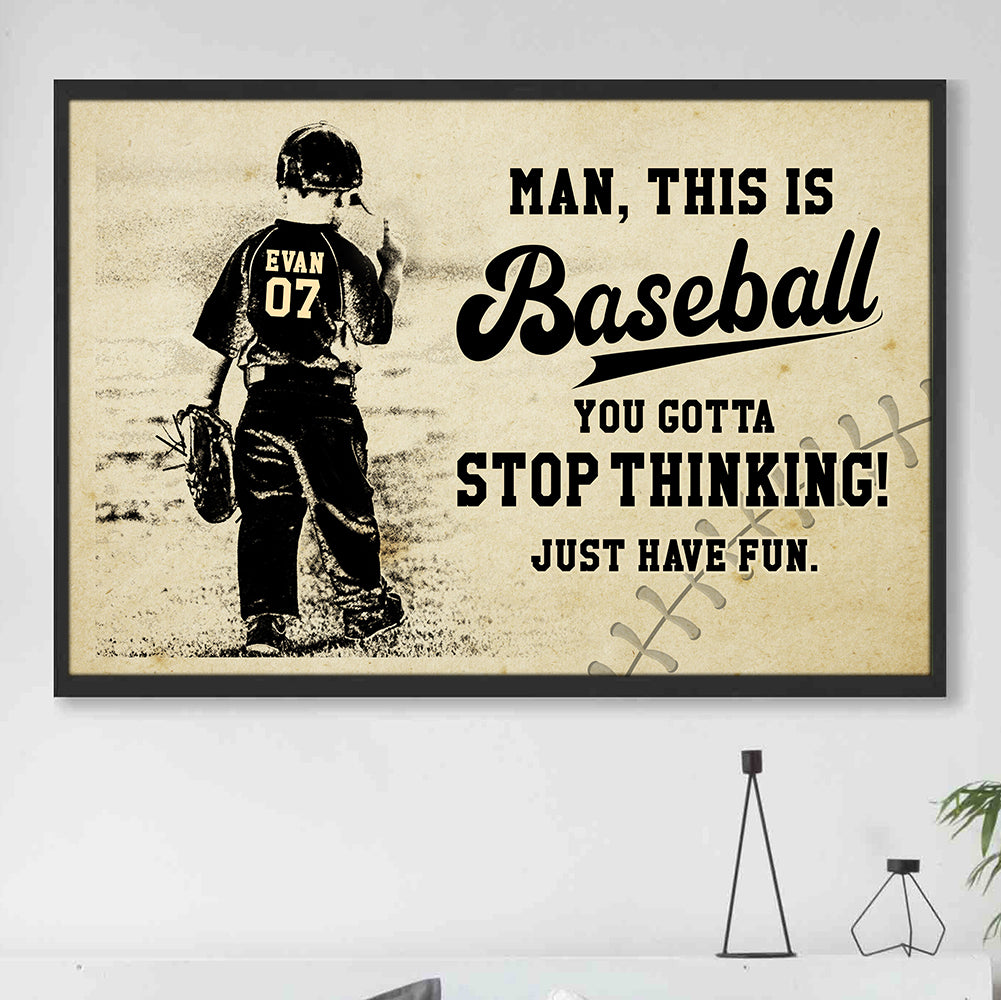 Vintage Baseball Poster - Custom Name, Number - Legends Never Die - Ki -  GoDuckee