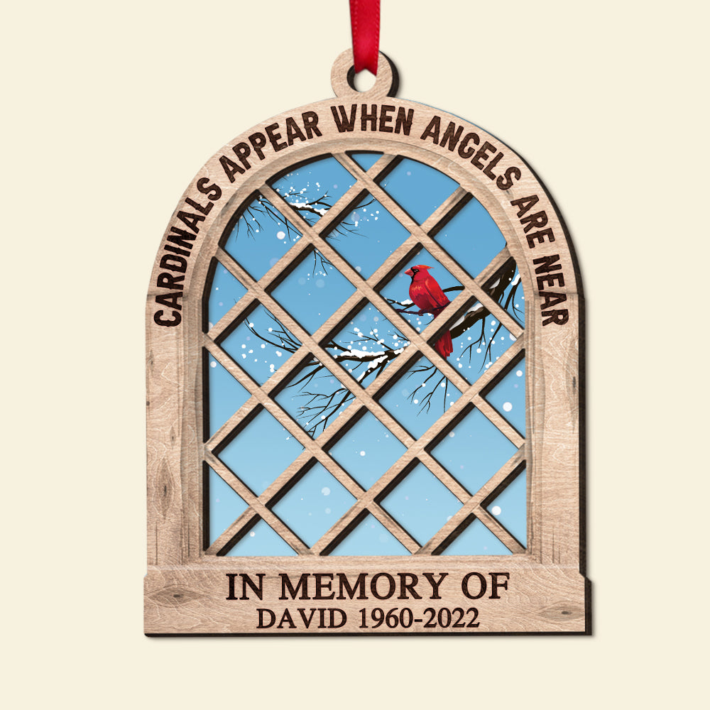 Cardinals Appear When Angels Are Near Personalized Heaven Ornament, Christmas Tree Decor - Ornament - GoDuckee