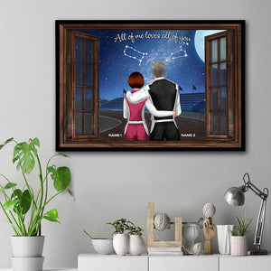 All Of Me Loves All Of You - Personalized Wall Art - Racing Gift For Zodiac Couple - Poster & Canvas - GoDuckee