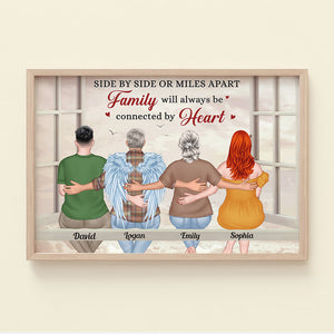 Family Will Always Be Connected By Heart - Personalized Family Canvas Print - Gift For Family - Poster & Canvas - GoDuckee