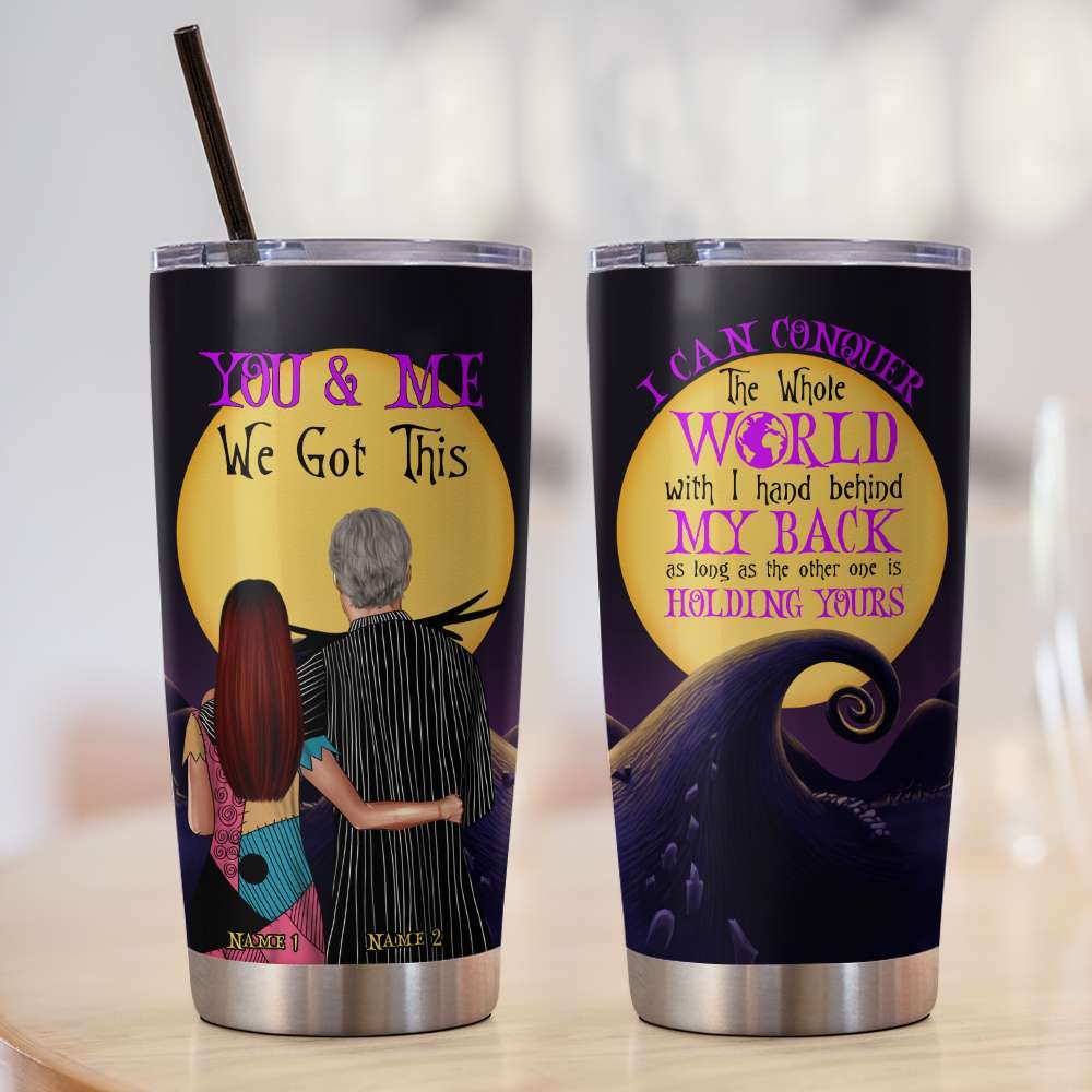 Personalized Couple Tumbler - You and Me, We Got This - We're Simply Meant To Be - Tumbler Cup - GoDuckee