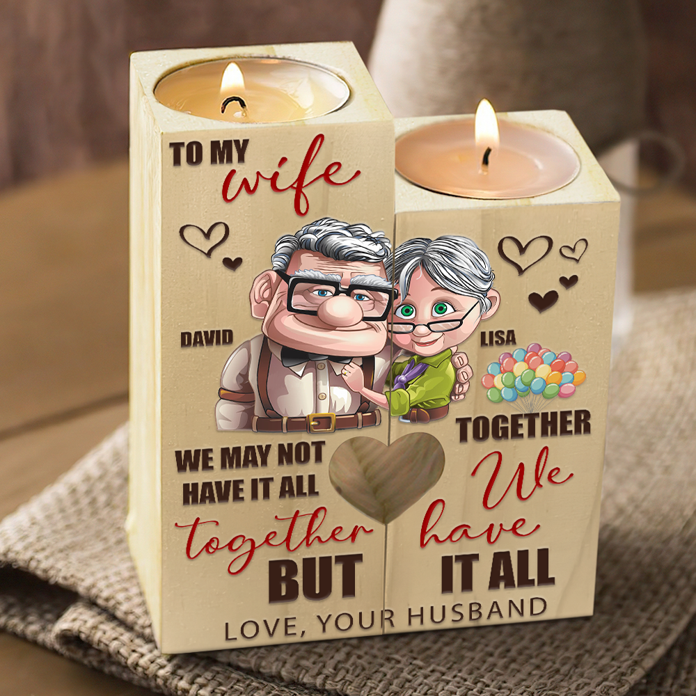 Couple Anniversary 02DNHI281222 Wood Candle Holder - Candle Holder - GoDuckee