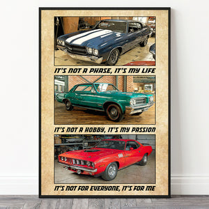 It's Not A Phase It's My Life Personalized Muscle Car Canvas Print Gift For Car Lovers - Poster & Canvas - GoDuckee