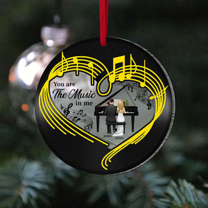 You Are The Music In Me, Piano Couple Acrylic Custom Shape Ornament Christmas - Ornament - GoDuckee