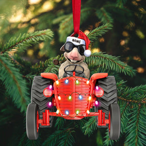 Tractor Duck - Personalized Christmas Ornament, Christmas Gift For Farmer - Ornament - GoDuckee