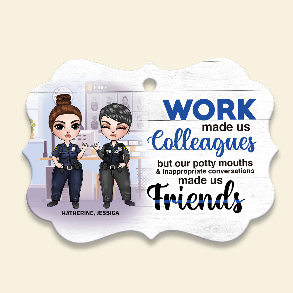 Police Work Made Us Colleagues Personalized Ornament - Ornament - GoDuckee