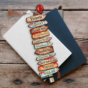 Horror Fiction - Personalized Wooden Bookmark - Gift for Horror Fans - Bookmarks - GoDuckee