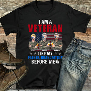 I'm A Veteran Like My Father Before Me, Personalized Shirts, Gifts for Veteran - Shirts - GoDuckee