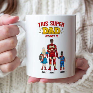 This Super Dad Is Belong To Kids Personalized Mug, Family Gift - Coffee Mug - GoDuckee