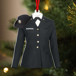 Military Uniform, Personalized Acrylic Ornament, Military Christmas Decor - Ornament - GoDuckee