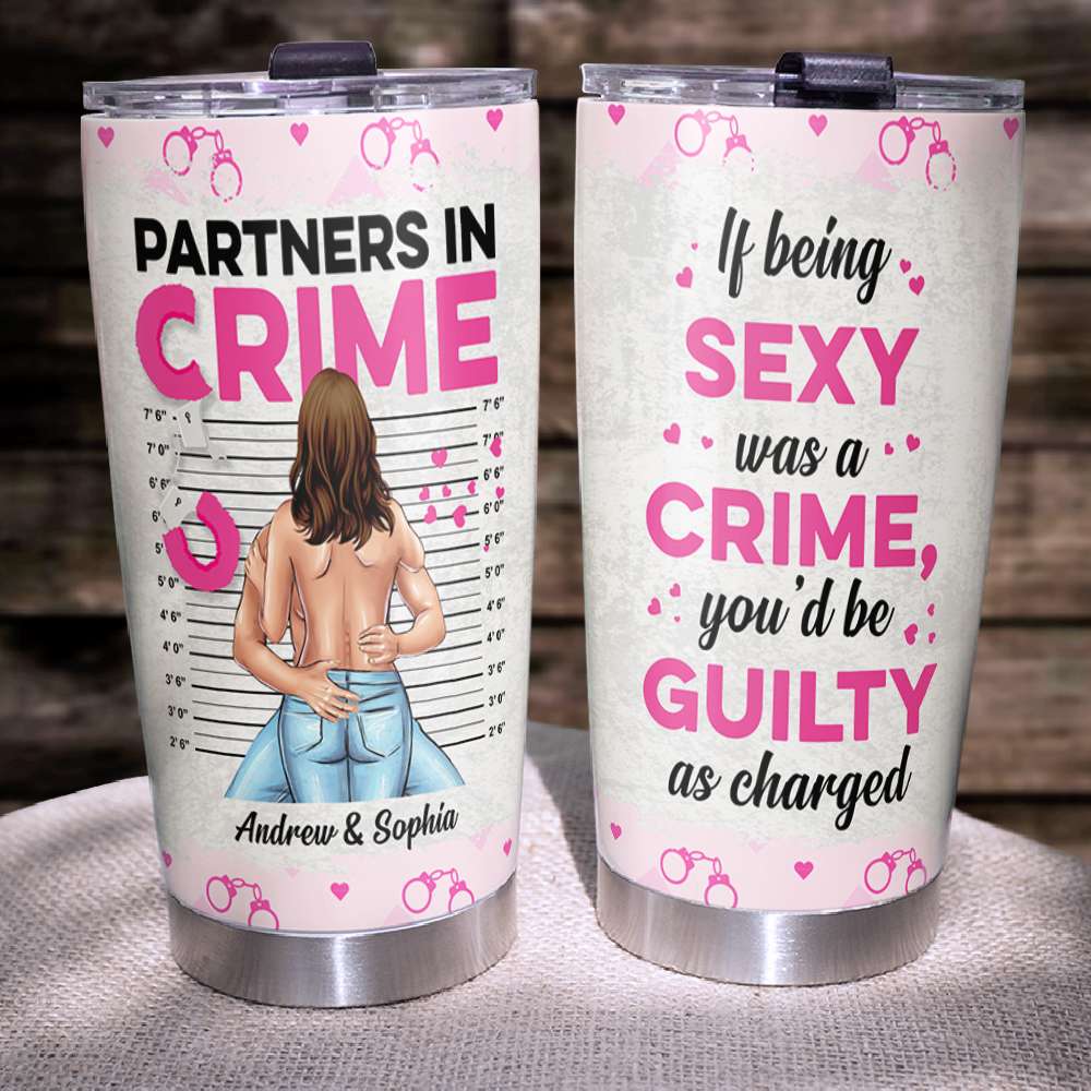 Partner In Crime Personalized Tumbler Cup, Gift For Couple - Tumbler Cup - GoDuckee