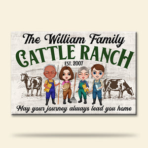 Cattle Ranch May Your Journey Always Lead You Home - Personalized Metal Art - Gifts for Farmers - Metal Wall Art - GoDuckee