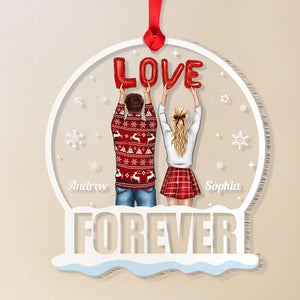 Personalized Custom Shape Ornament-Couple Love - Ornament - GoDuckee