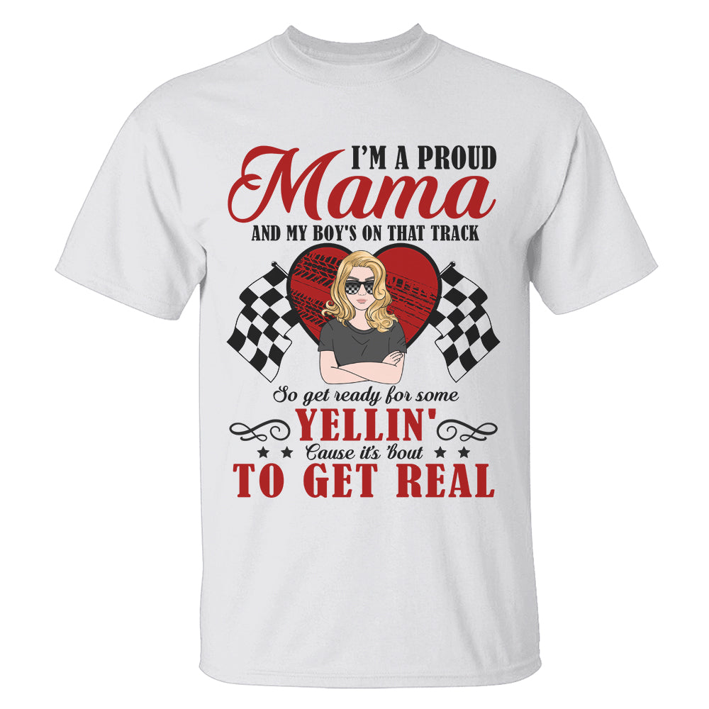 Personalized Gifts Shirt Ideas For Dirt Track Racing Mom, It's 'bout to get real Girl Custom Shirts - Shirts - GoDuckee