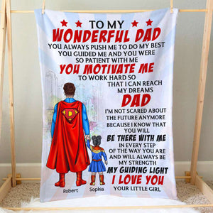 Dad My Guiding Light, Personalized Blanket - Blanket - GoDuckee