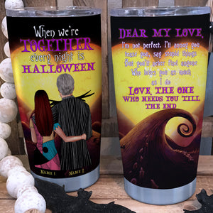 Personalized Couple Tumbler - Dear My Love, we're simply meant to be - Tumbler Cup - GoDuckee
