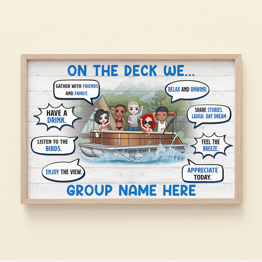 Personalized Pontoon Friends Poster - On The Deck We - Poster & Canvas - GoDuckee