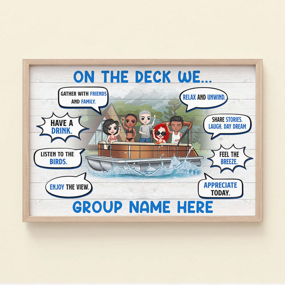 Personalized Pontoon Friends Poster - On The Deck We - Poster & Canvas - GoDuckee