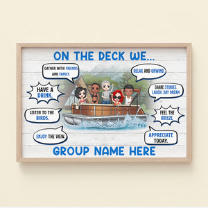 Personalized Pontoon Friends Poster - On The Deck We - Poster & Canvas - GoDuckee