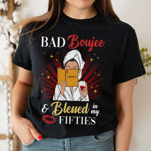 Bad Boujee and Blessed, Personalized Birthday Shirts, Gifts for Girls, Women - Shirts - GoDuckee