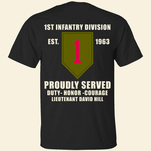Personalized Veteran Shirts - Proudly Served Duty Honor Courage- Custom Military Unit - Shirts - GoDuckee