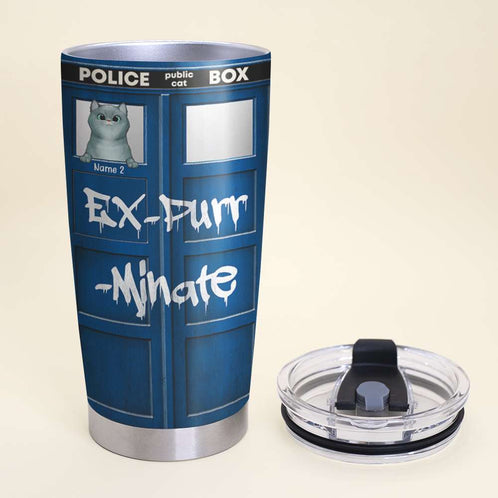 Personalized Cat Lovers Tumbler - Phone Box The Cat In The Box - Tumbler Cup - GoDuckee