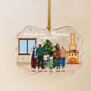 Personalized Family Christmas Acrylic Ornament, The Best Part About Memories Is Making Them - Ornament - GoDuckee