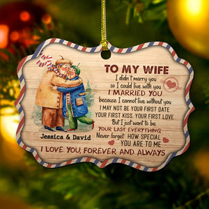 I Didn't Marry You So I Could Live With You Personalized Medallion Acrylic Ornament, Gift For Couple - Ornament - GoDuckee