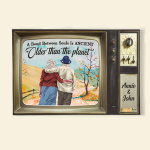 Personalized Couple Television Canvas Print, A Bond Between Souls Is Ancient - Poster & Canvas - GoDuckee