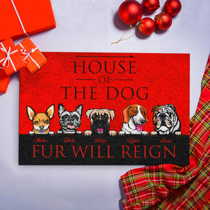 House Of The Dog Personalized Doormat, Gift For Dog Lovers - Doormat - GoDuckee