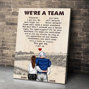 Personalized Football Canvas Print, Gift For Couple- We Are A Team - Poster & Canvas - GoDuckee