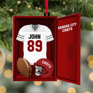 American Football Locker, Personalized Acrylic Ornament - Ornament - GoDuckee