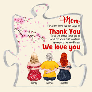 Love Mom All The Times, Gift For Mother- Personalized Shaped Acrylic Plaque- Mother's Day - Decorative Plaques - GoDuckee