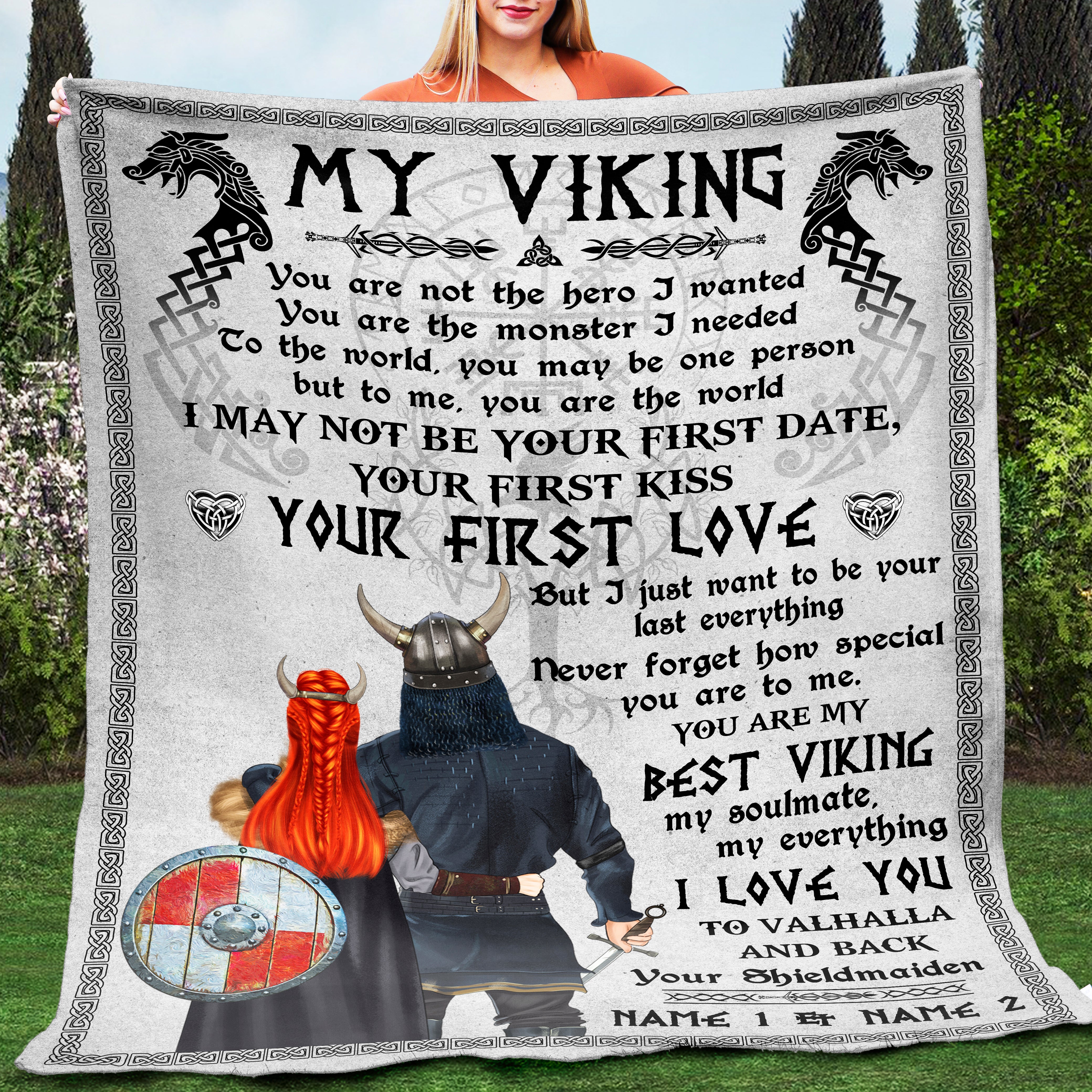 Personalized Viking Couple Blanket - You Are My Best Viking My Soulmate - Blanket - GoDuckee